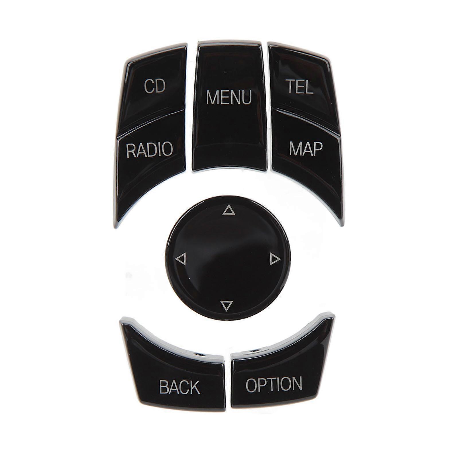 6PCS Central Multimedia Buttons Exquisite Surface Smooth Touch Control Knob Button Cover Fit for 1 3 5 6 Series Piano Black 