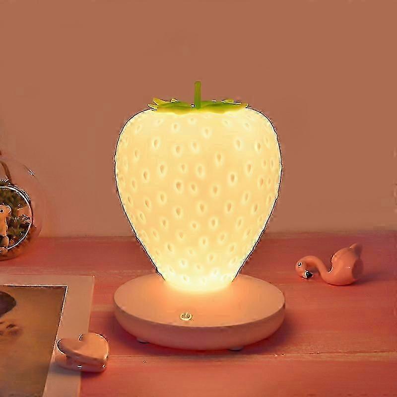 Unique Strawberry Night Light, White