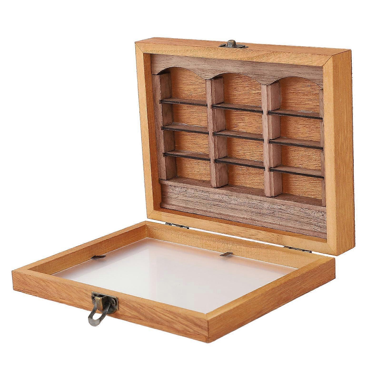 Anxiety Relief Solid Wood Bookshelf, Miniature Shaking Display Shelf with Folded Books, Artistic Decoration