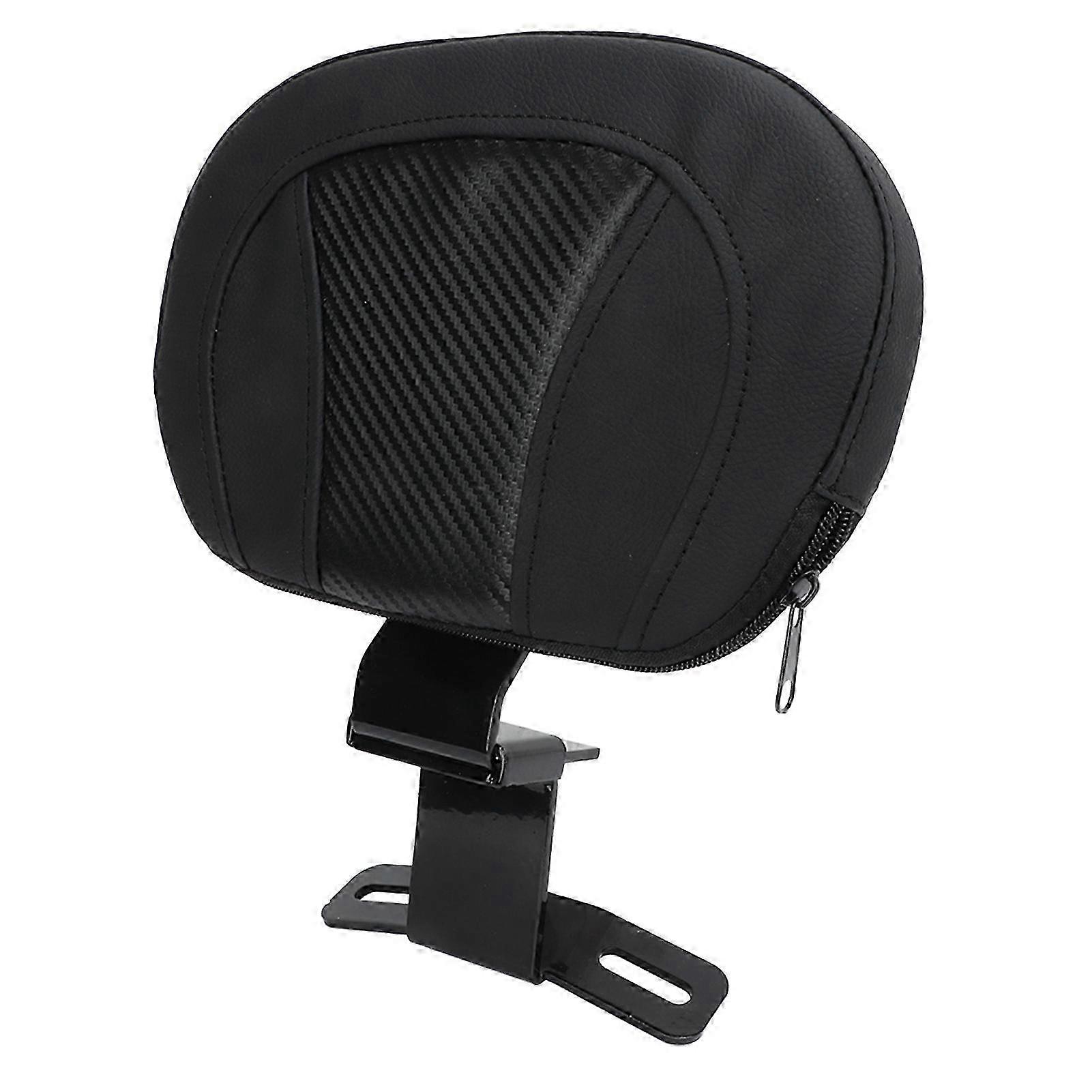 Universal Removable Motorcycle Passenger Seat Backrest with Comfortable Strong Support in Black