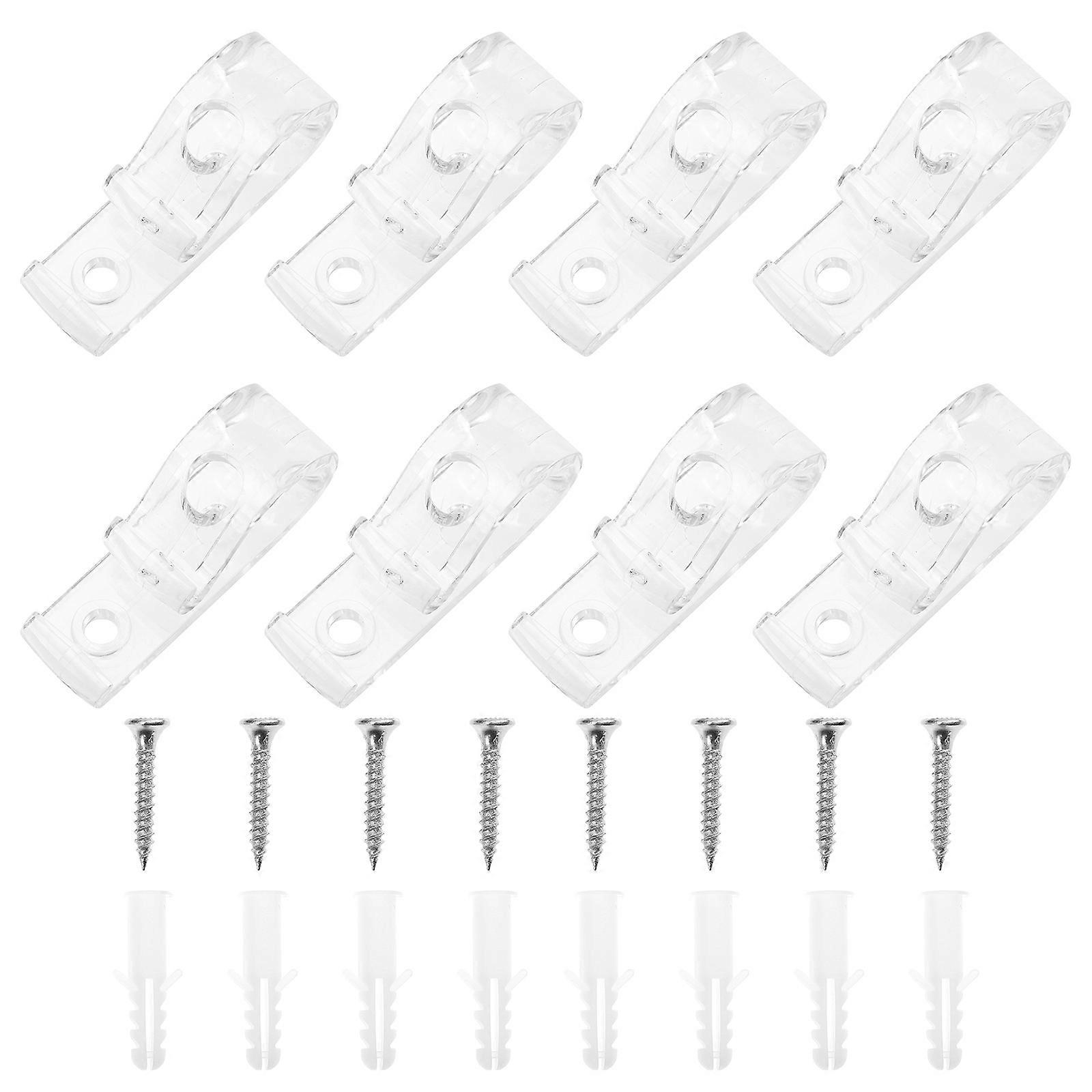 Clear Blinds Roller Hooks for Home Use Plastic and Iron 8 Pieces