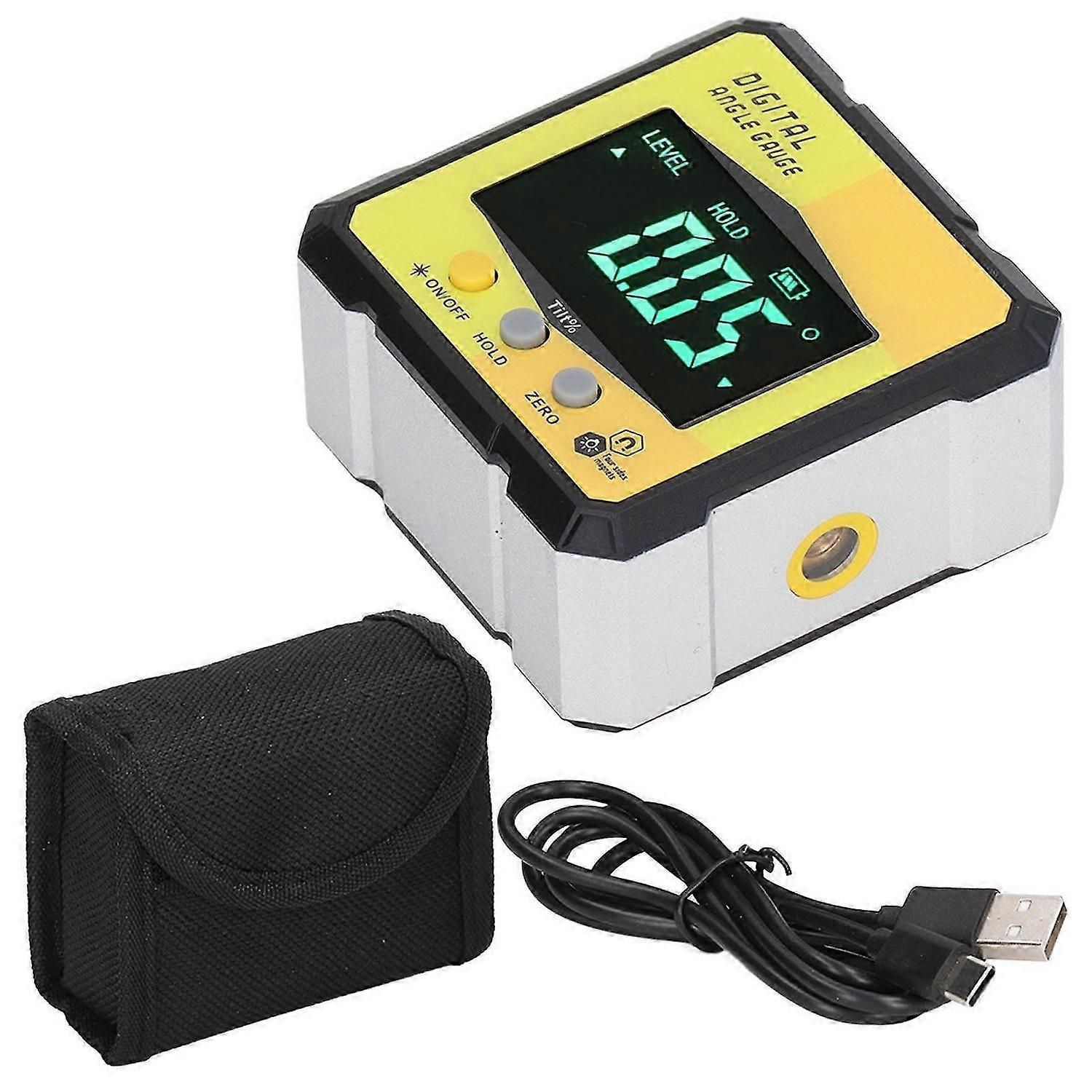 Digital Inclinometer Angle Finder Gauge Magnetic with Laser Cube Protractor Measuring Tool