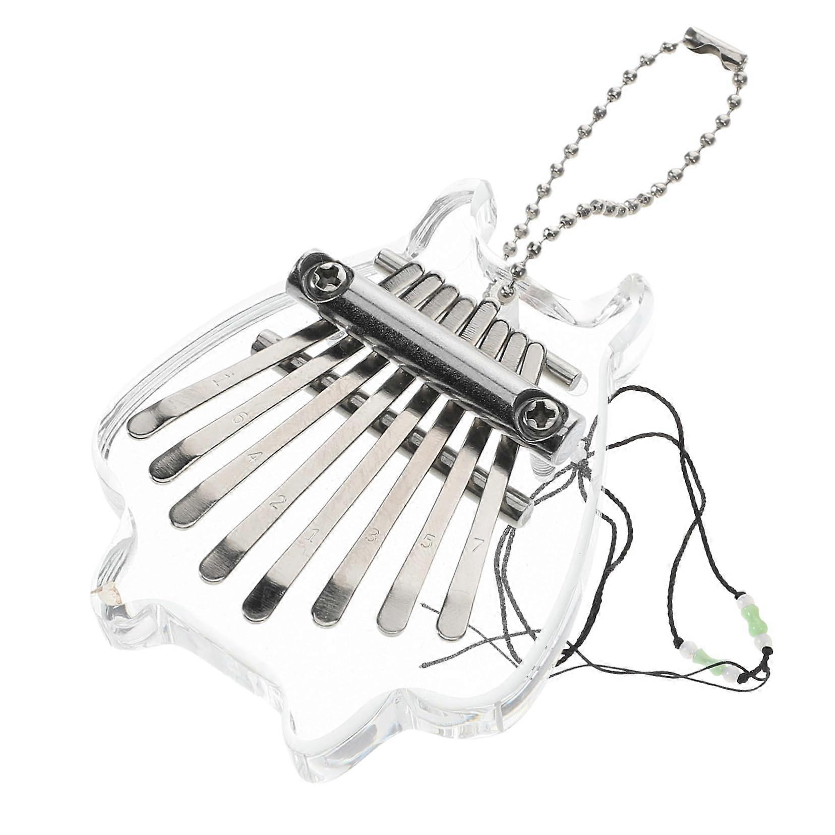 Beginnerfriendly 8key thumb piano made of crystal glass for all, portable for parties, home, travel.