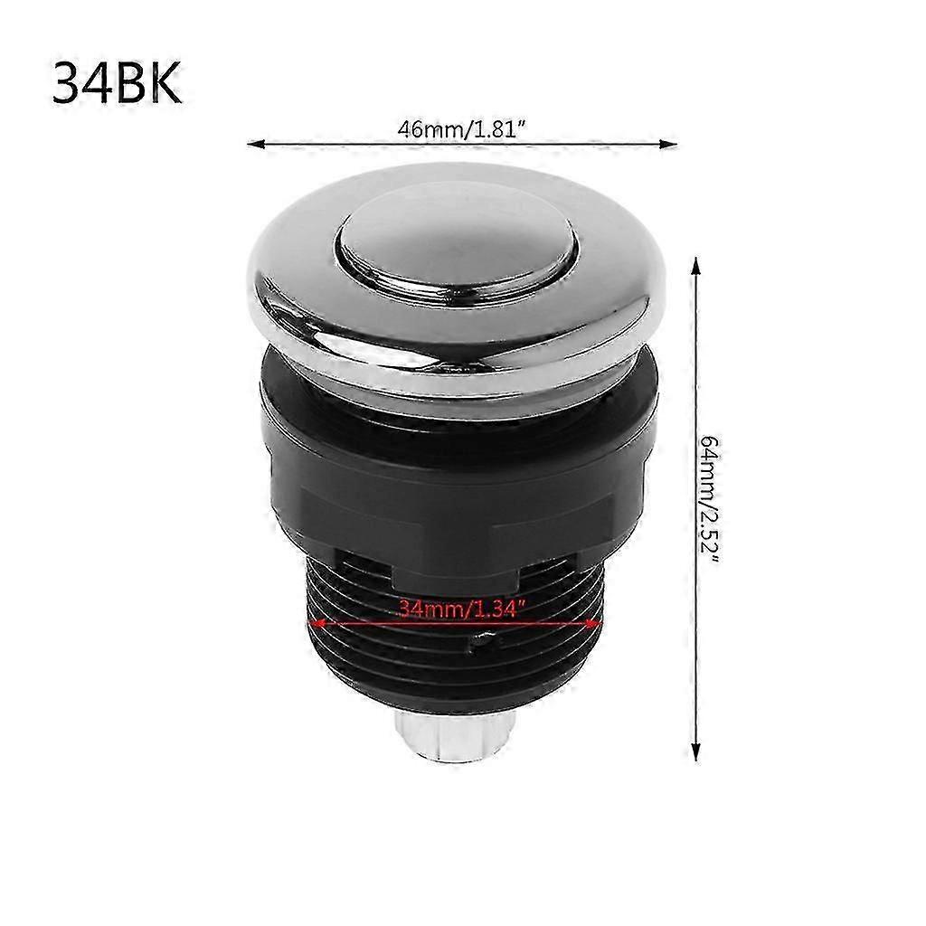 Push Button On-Off Air Pressure Switch for Bathtub Waste Disposal System with Whirlpool Compatibilitydd