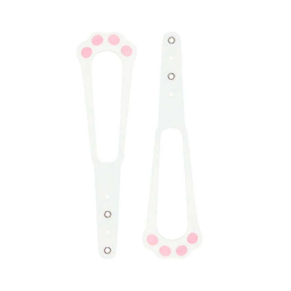 Door Lock Cat Holder - Pack of 2 Adjustable Cat Paw Shape Door Strap and Retainer Latch for Baby Gate and Pet Door Compatibility