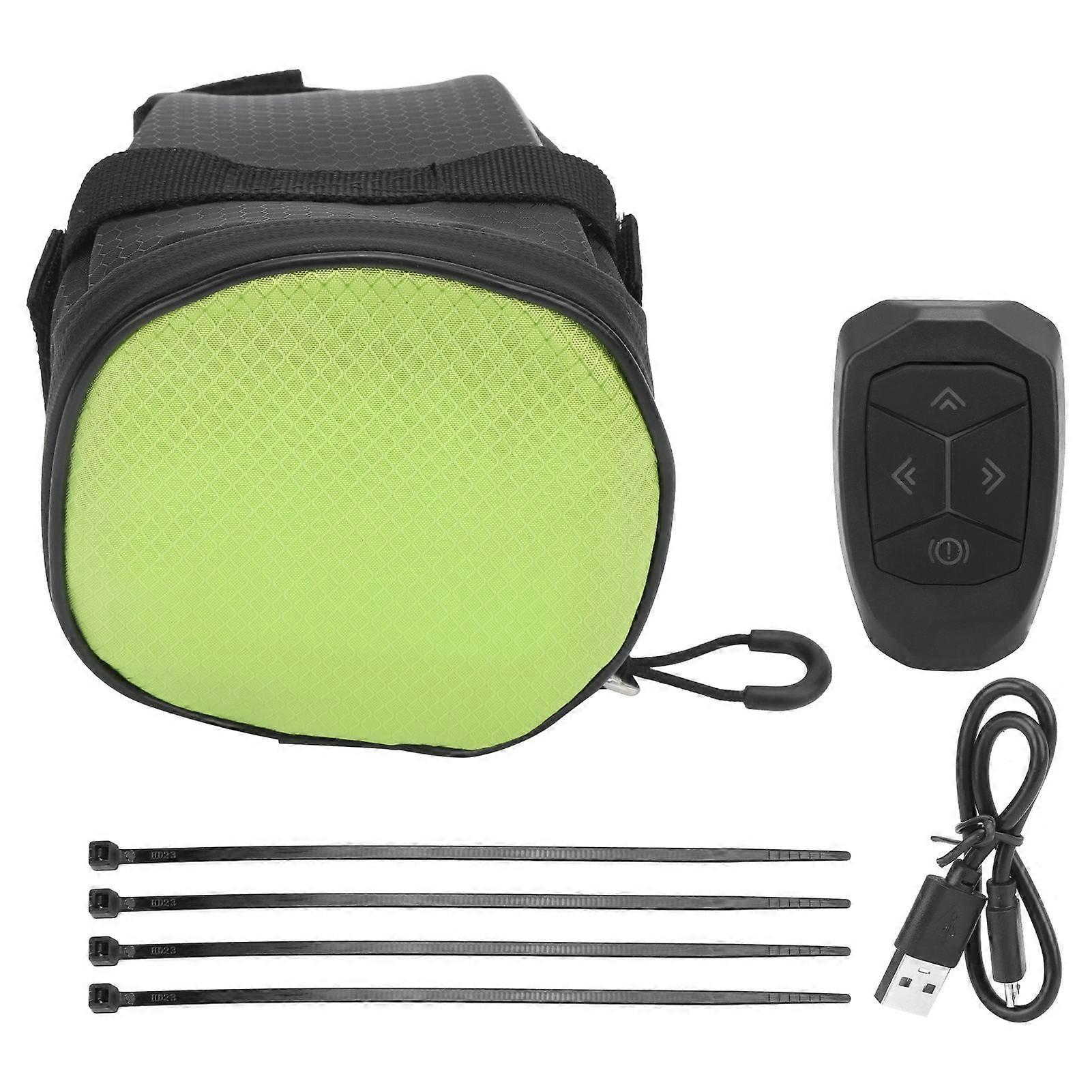 Bicycle Tail Light Bag Saddle Bag with LED Warning Signal Light Wireless Remote ControlYMQX)