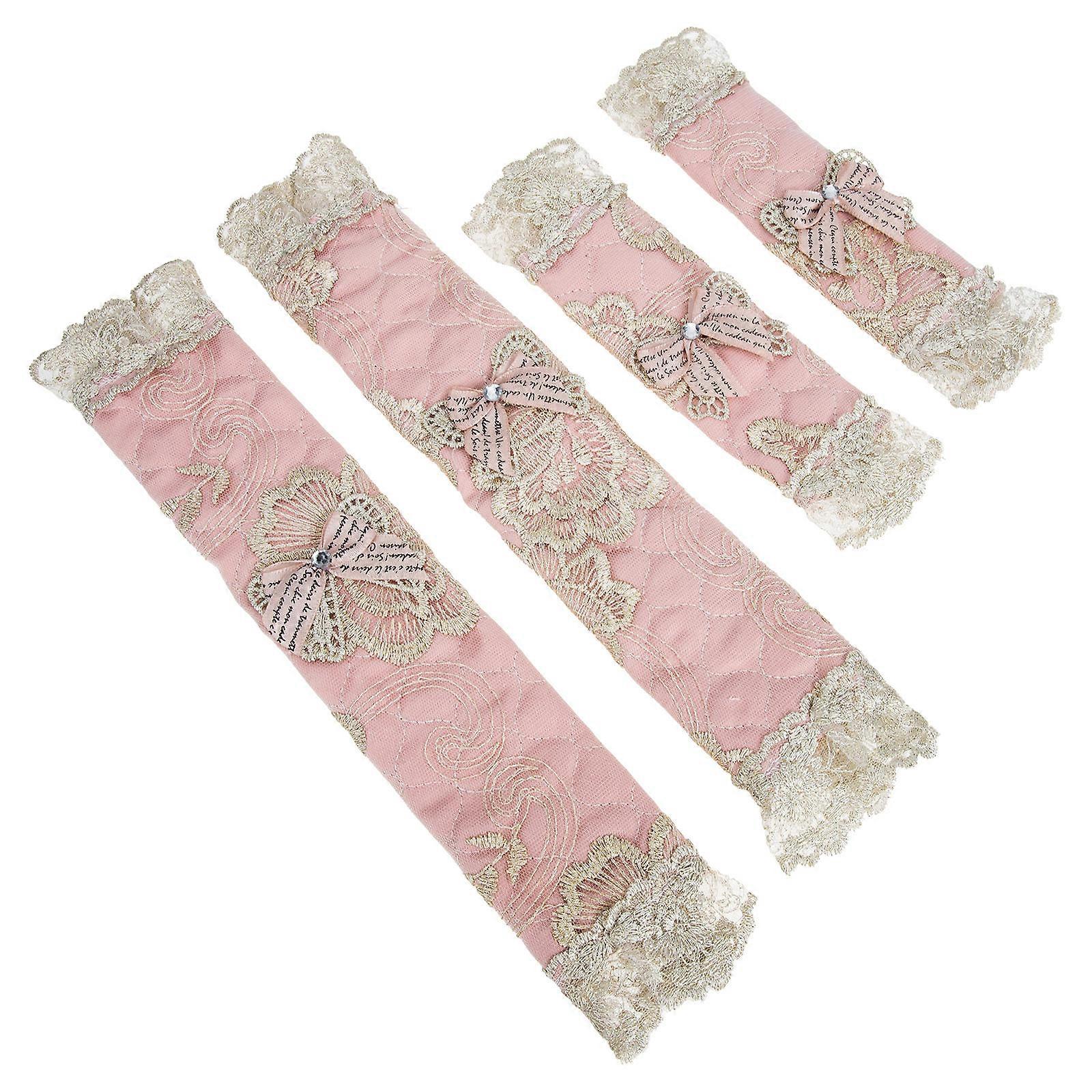 a polished and professional product description based on your input:

 

**2 Pairs Cute Refrigerator Door Handle Covers – Embroidered Lace Protectors