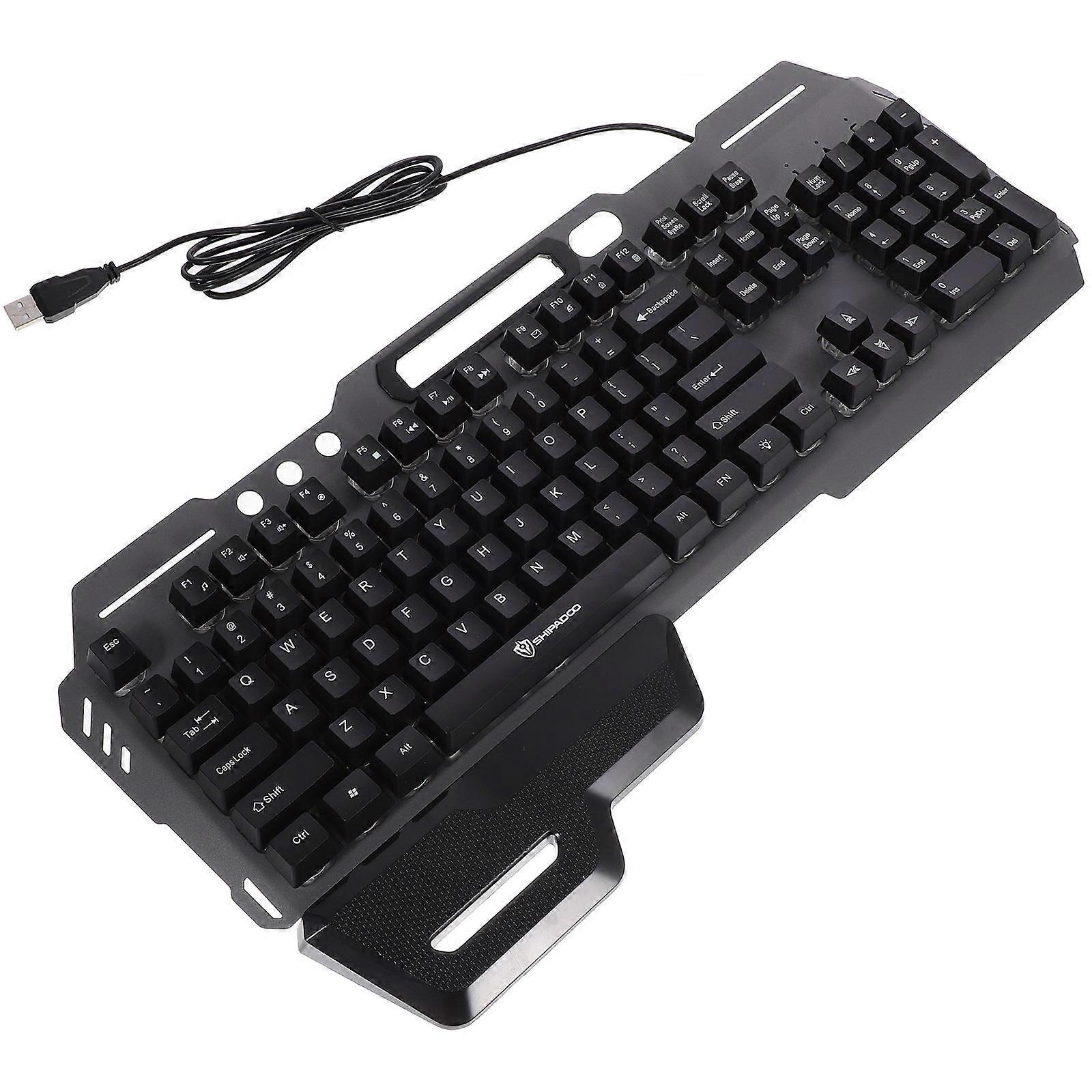 Wired Gaming Keyboard Palm Rest Office Use ABS Material 38.50X37.50X3.00CM 7-Key Non-Conflict 1Pack