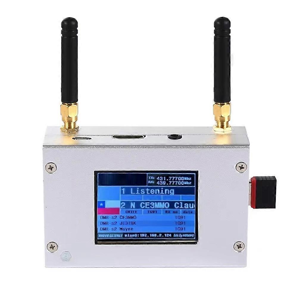 Duplex MMDVM Hotspot W/ Aluminum Alloy Shell Color Display Screen Supporting for C4FM/DMR/DSTAR P25 with Raspberry Pi1B+