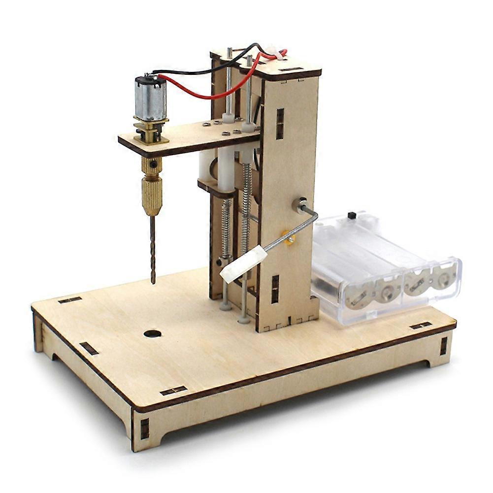 Mini Desktop Drill Students Science and Technology Small Production Invention DIY Wooden Board Drilling Model Tools