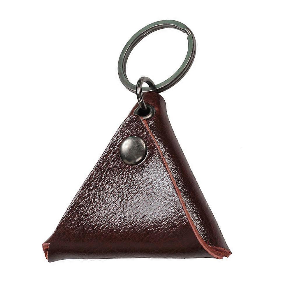 Guitar Pick Holder – Durable Lightweight Case with Keychain for Travel, Concerts, and Music Events – Brown