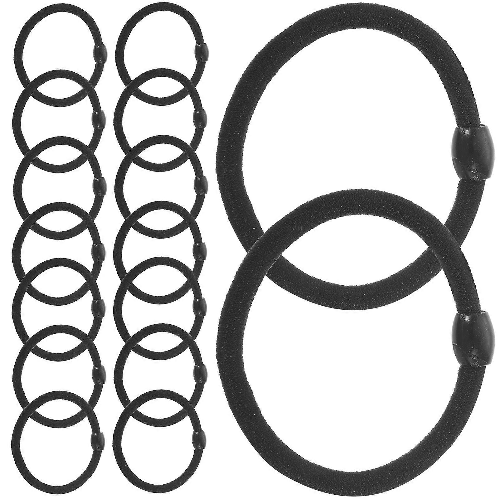 Élastiques à cheveux en nylon noir, 100 pièces, pour queue de cheval décorative