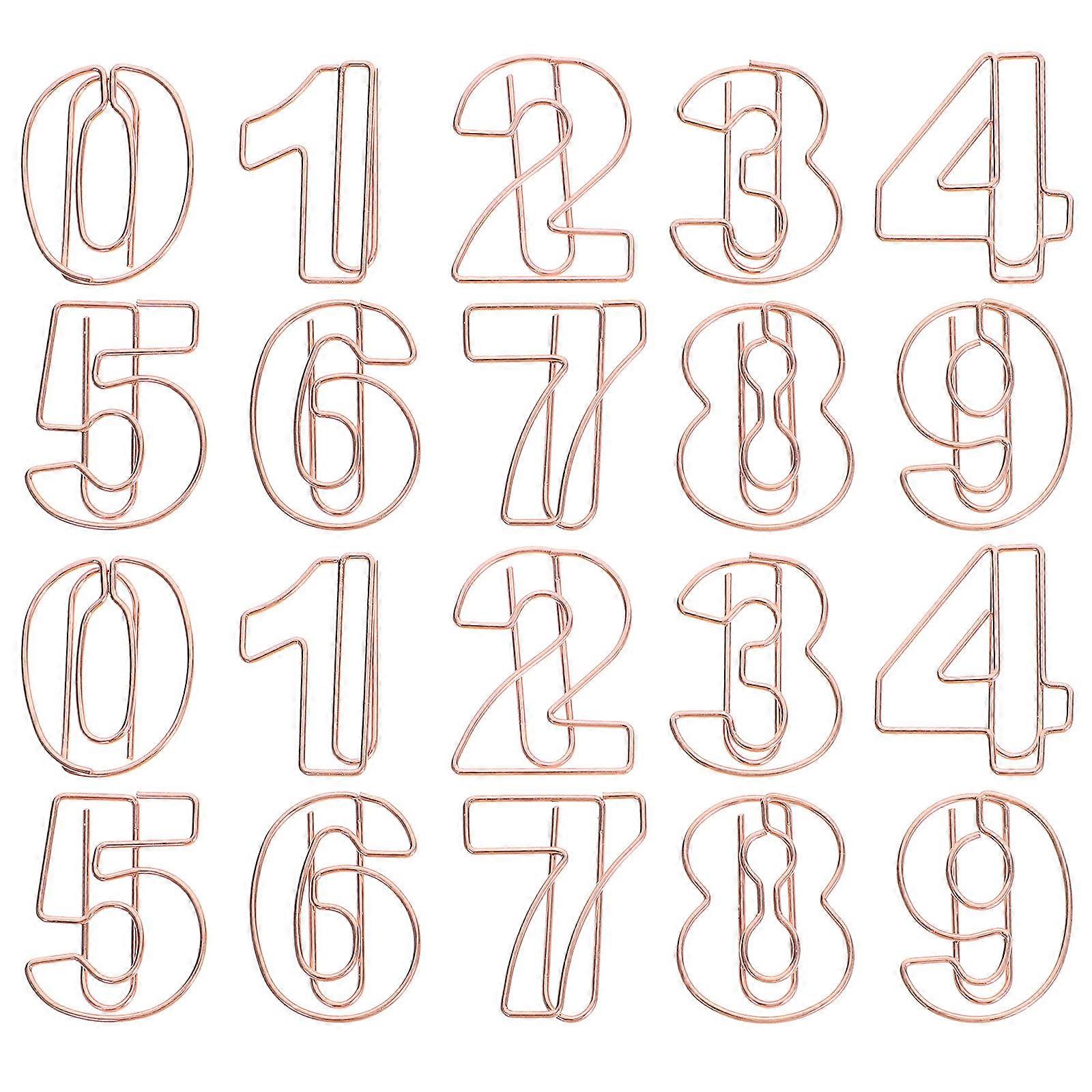 Rose Gold Paper Clips for Document Use 30Pcs Office Clips