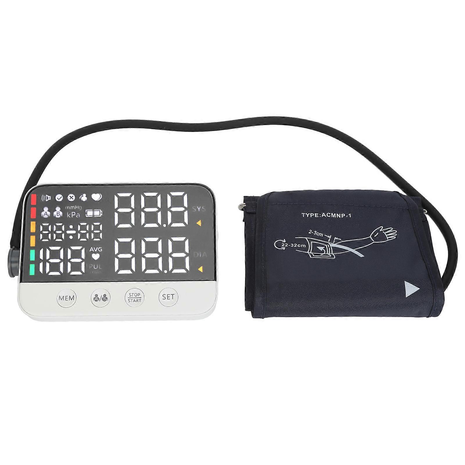 Smart Arm Automatic Blood Pressure Monitor High Accuracy Measurement LED Display Rechargeable Blood Pressure Machine
