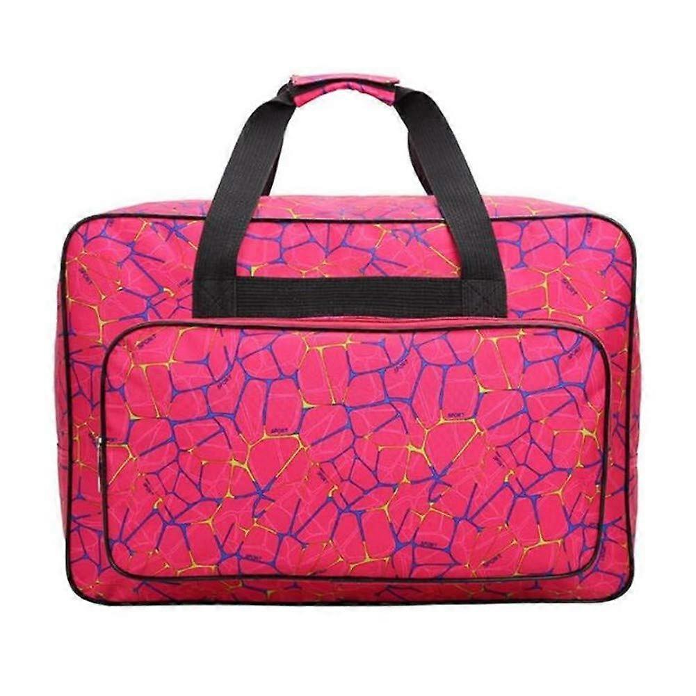 Universal Sewing Machine Bag Nylon Large Capacity With Pockets And Handles Rose