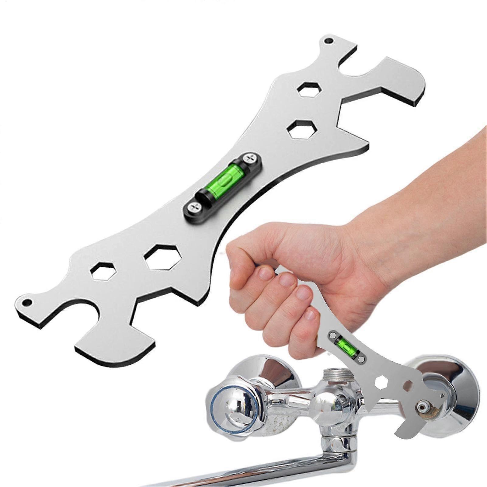 Multifunctional Wrench Lightweight Curved Angle Levelling Wrench For Shower Heads And Hex Screw Installation