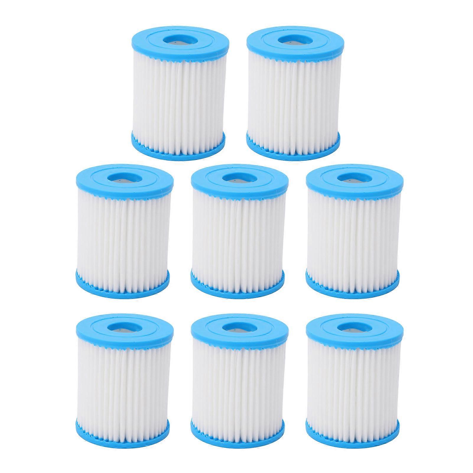 8 Pcs Pool Filter Cartridge Strong Filtration Ability Heavy Duty Polyester Reusable Swimming Pool Filter