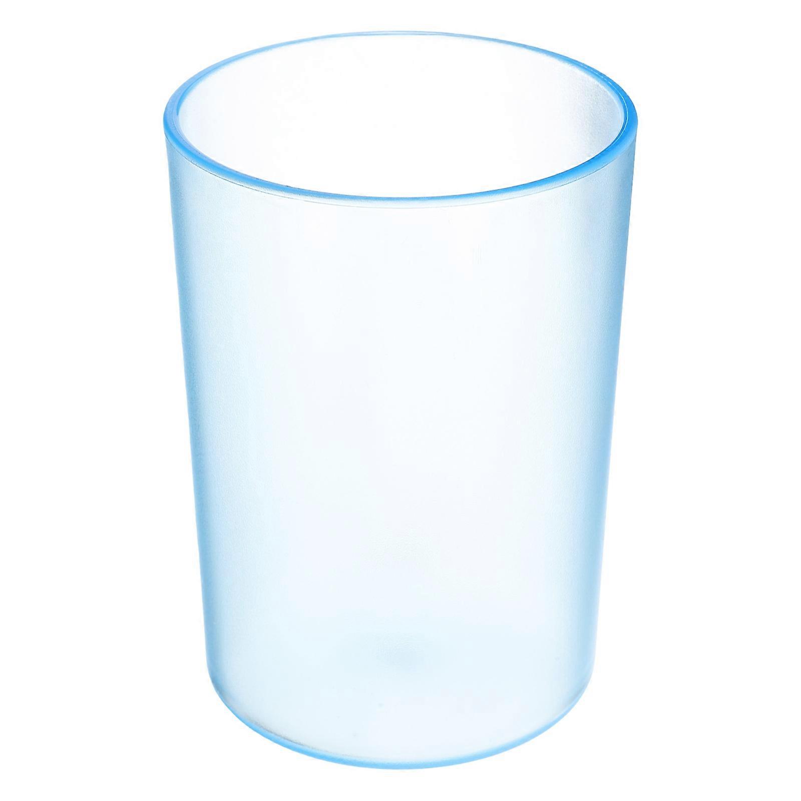 Transparent Blue Toothbrush Cup Water Mug for Bathroom Use – Multipurpose Gargle and Drinking Tumbler for Adults, Wear Resistant Nonporous Design