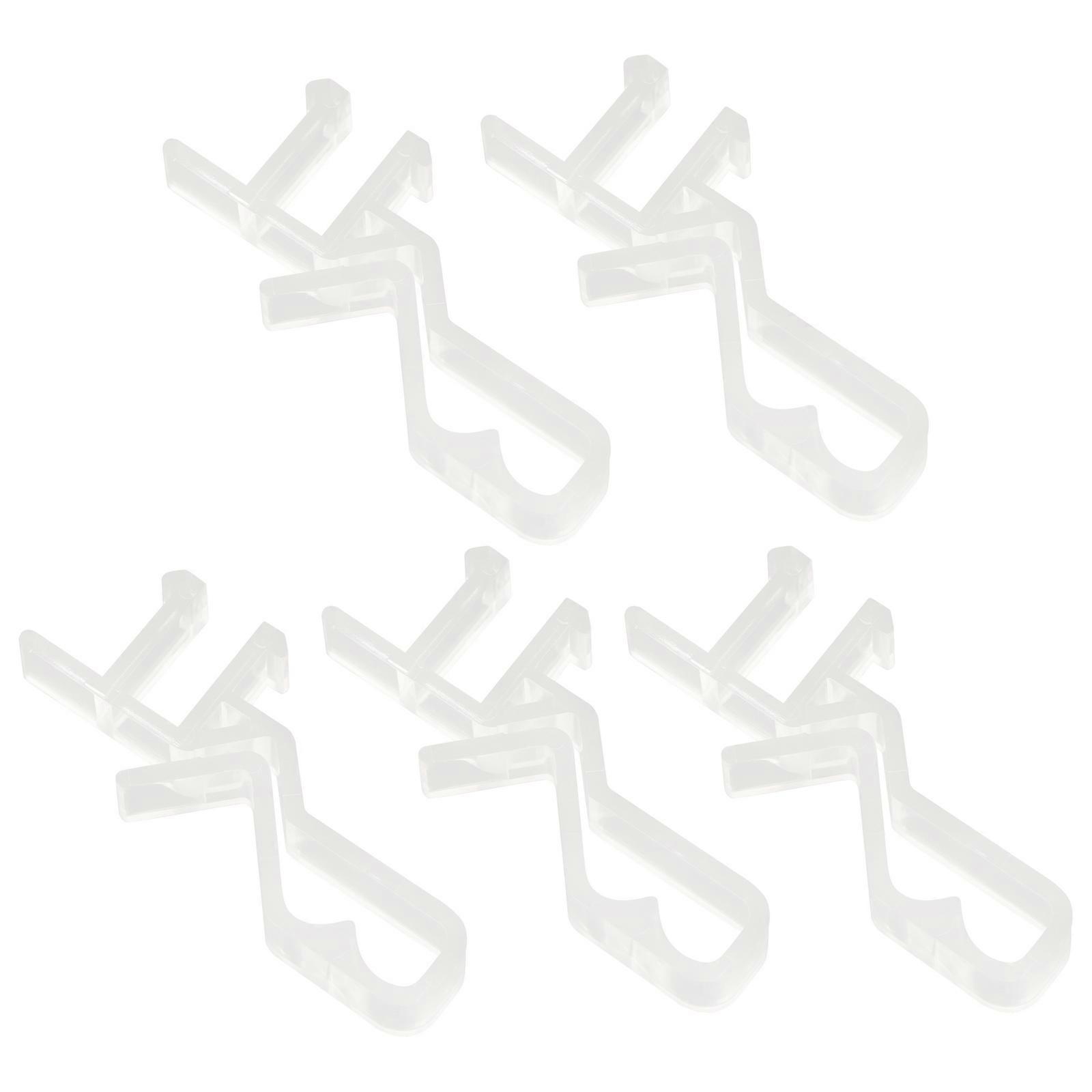 5pcs Hidden Curtain Sealing Plate Hooks for Curtain Parts Made of Plastic Transparent and