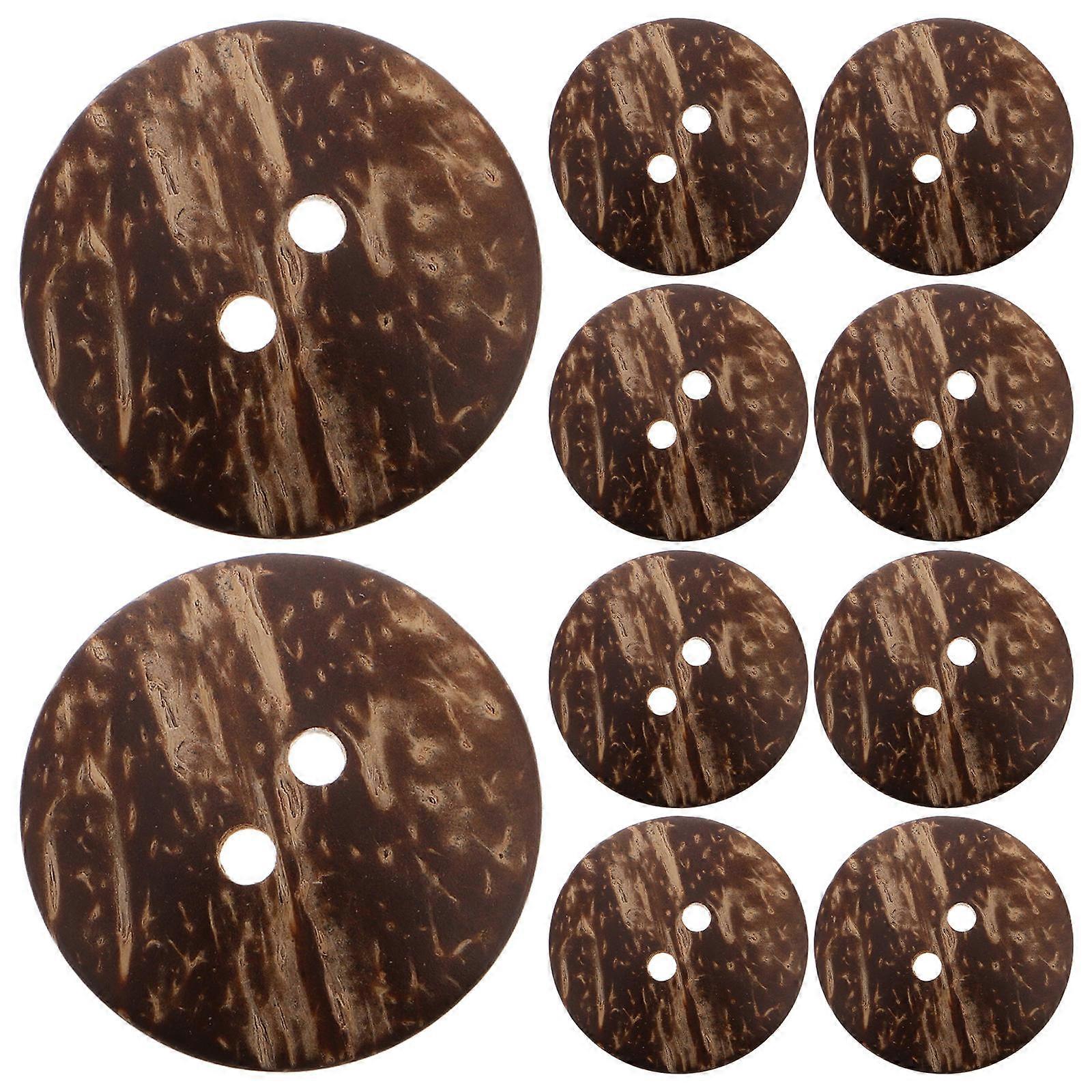 Natural Round Shapes Retro Buttons Coconut Shell For Clothes Diy Crafts Projects Easy to Sew Durable Craftsmanship 20Pcs