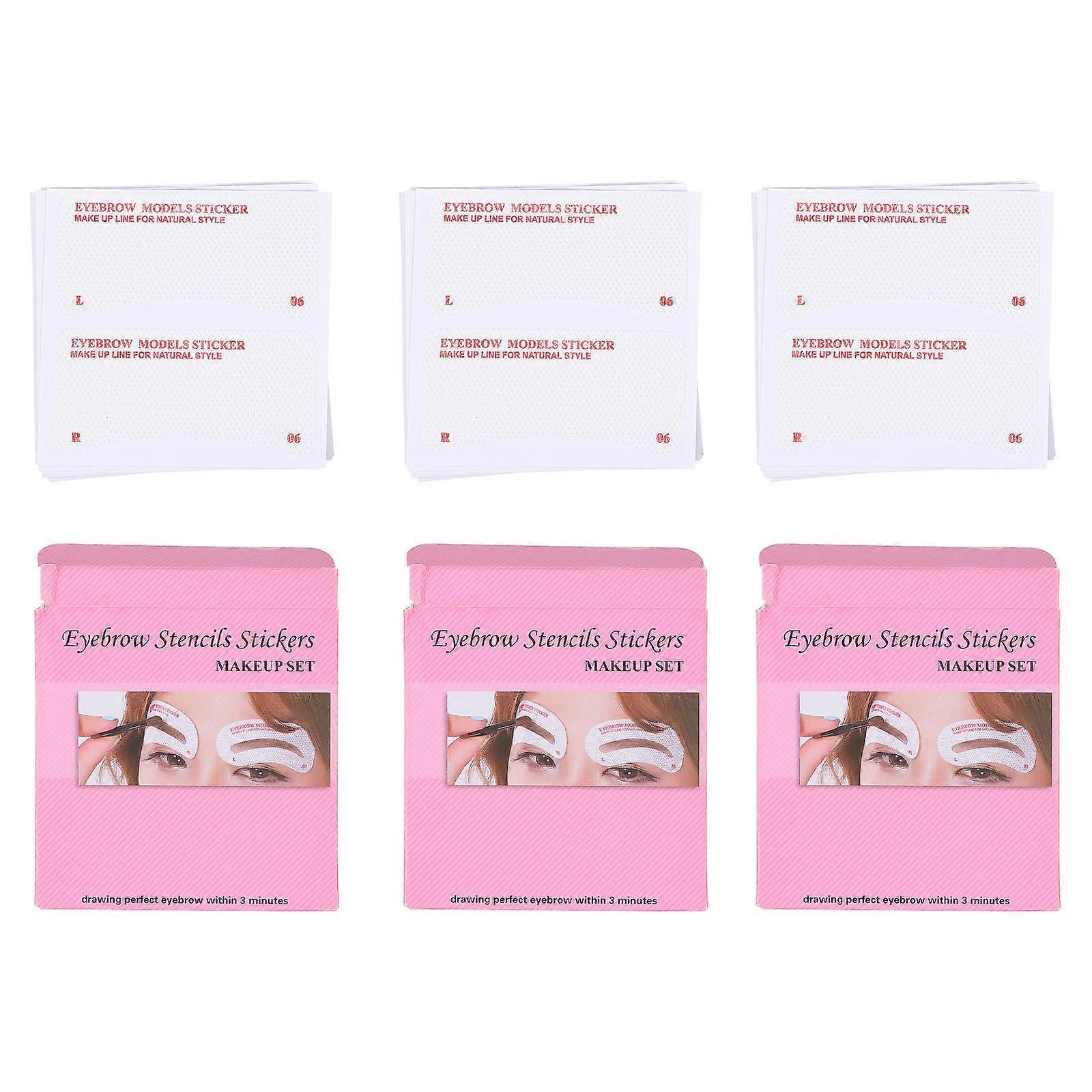 Brow Template Eyebrow Guide Tool Eyebrow Stencil Reusable Shaper Kit Experienced Beauty Artists Non-Woven Fabrics 72Set