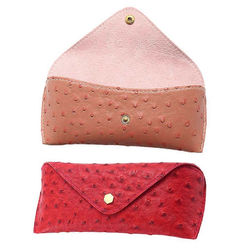 Portable Eyeglasses Storage Box with Durable PU Material for Safe Protection and Fashionable Outfit Assorted Color