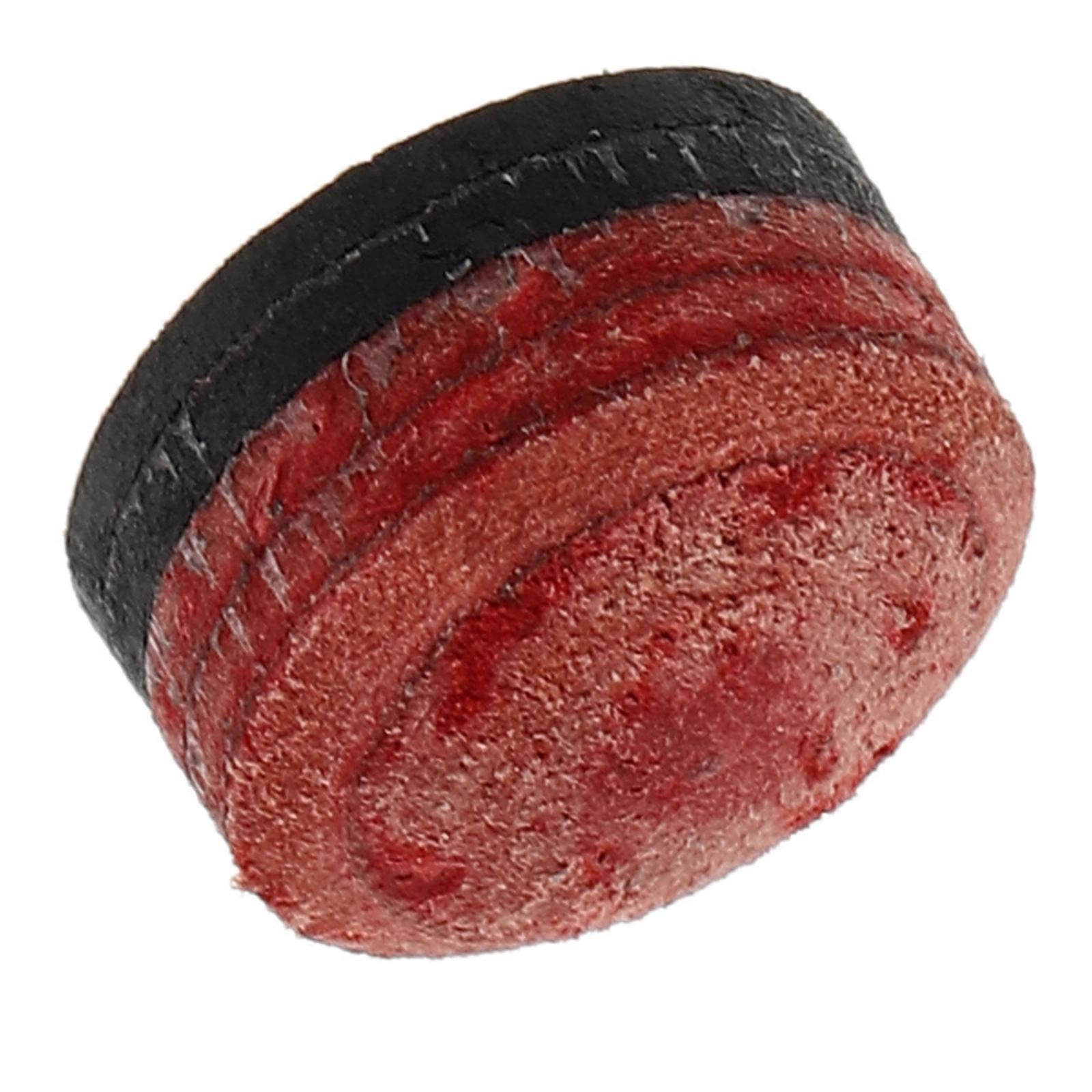 Pool Cue Tips with Cowhide Material Dark Red Color for Billiard Cue Suitable for All Levels 0.15 inch diameter