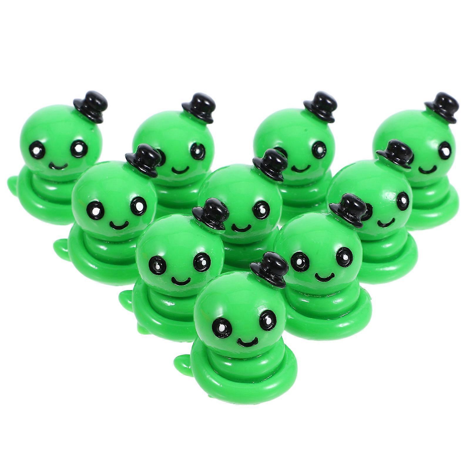 10pcs Miniature Snake Statues Crafted from Resin for Garden Decoration