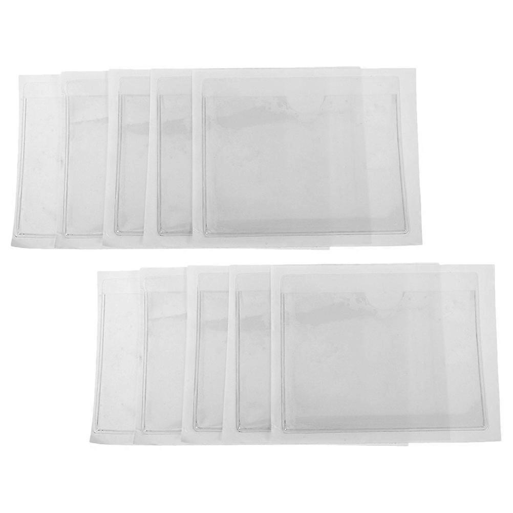 10pcs Index Cards Holders Adhesive Card Holders Self Adhesive Pocket For Index Card Pocket Protector Self Adhesive Card Holders Clear Sticky Index