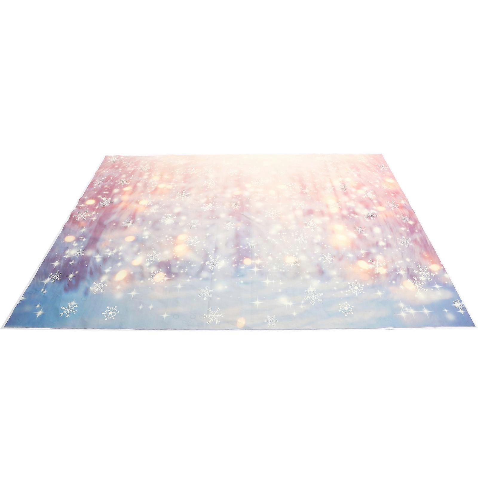 Snowy Background Banner Decor Birthday Parties Newborn Showers Curtains Tablecloths 1Pcs