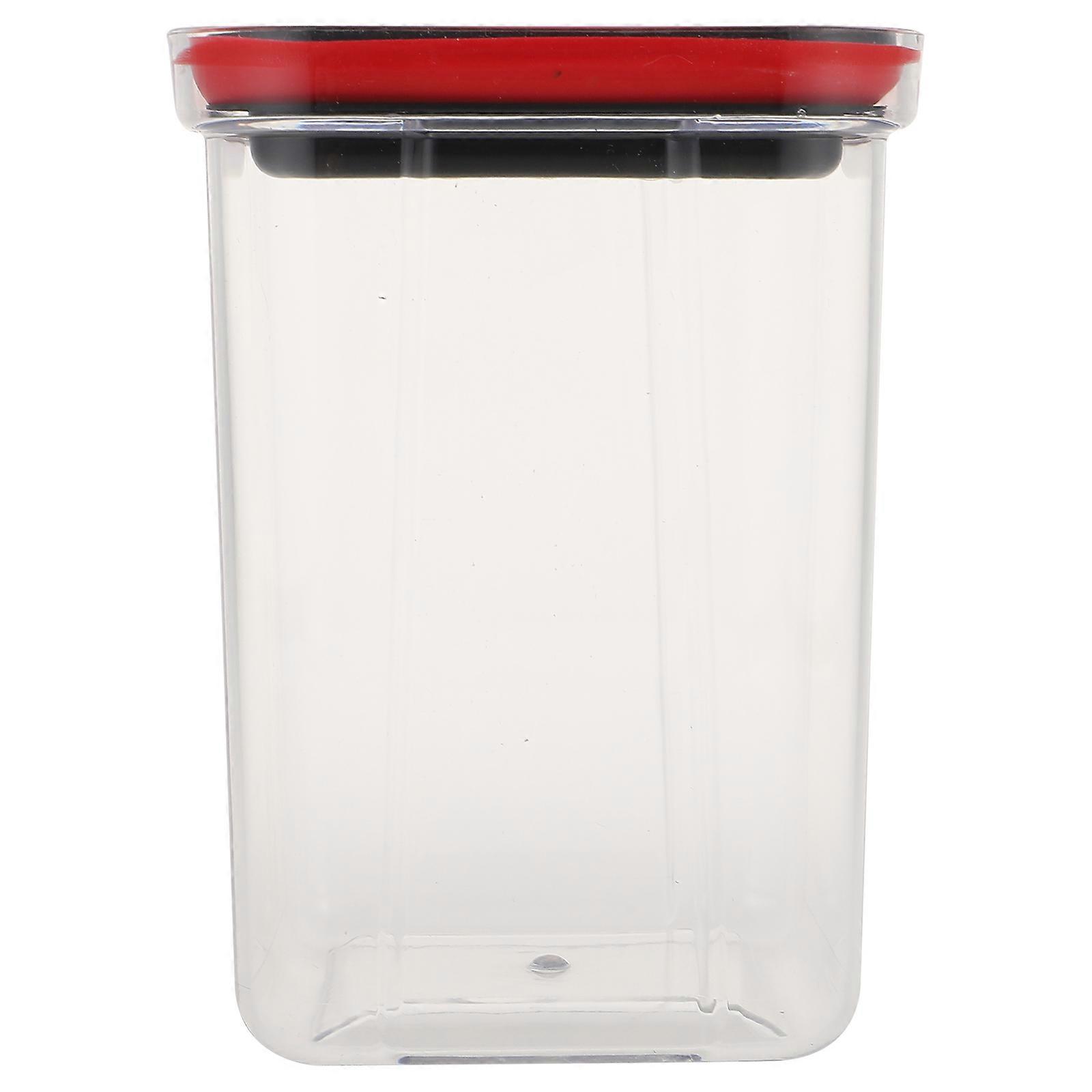 Sealed Grain Container Airtight Cereal Containers For Food Storage Square Shape Red 1Set