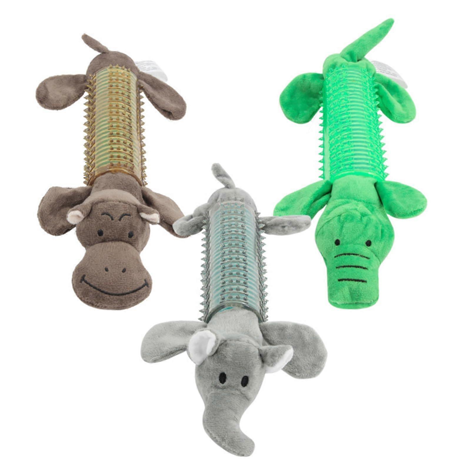 Dog Toy Squeaky Toy Animal Shaped Chew Plush Self Playing Grunting Squeaky Toy for Small, Medium and Large Dogs
