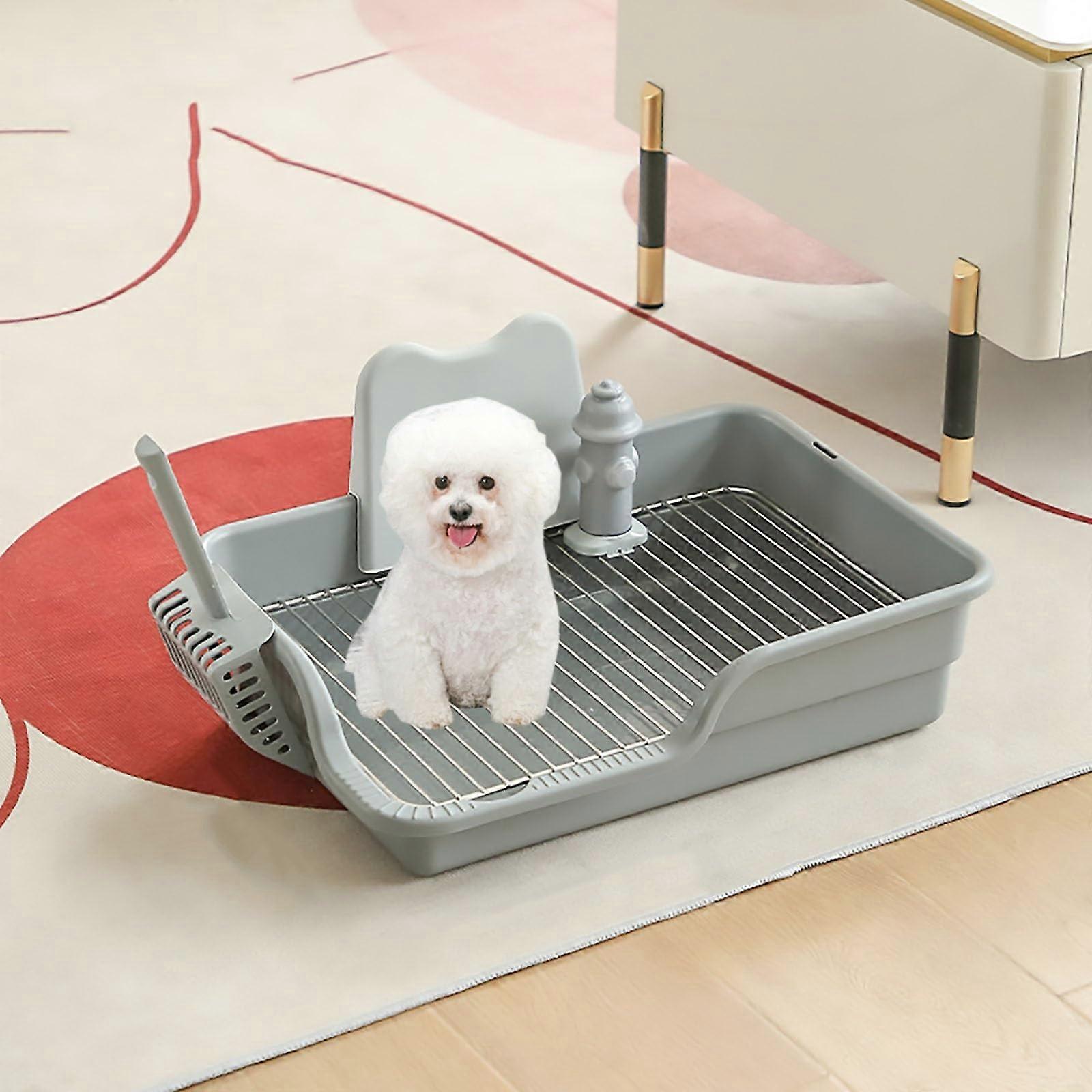 Dog Potty Fence, Dog Toilet for Indoor Use, Dog Toilet with Protective Wall, with Removable Post (Size: Hole Distance 18 mm) Hole distance 18mm.