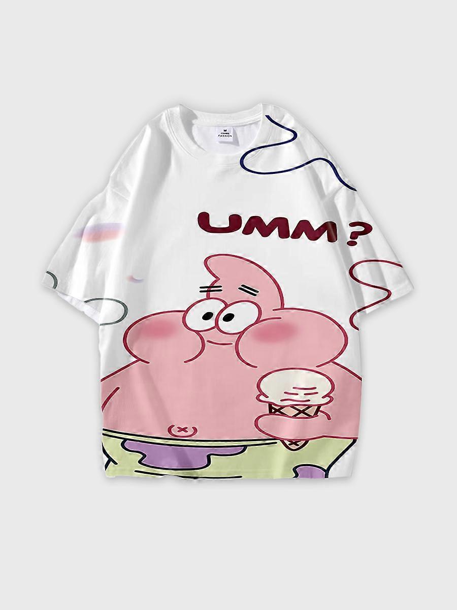 T-shirt round neck Cartoon Pattern loose short sleeve D388