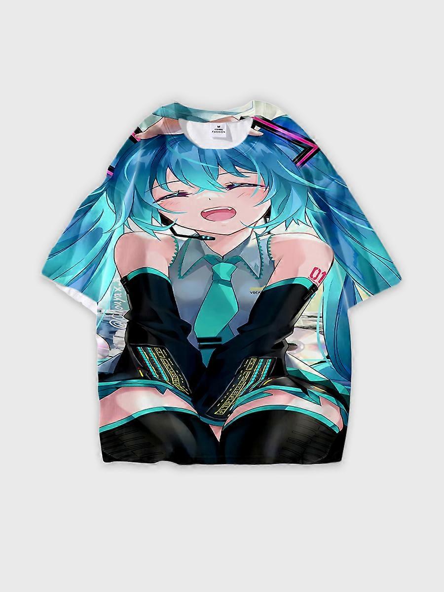 T-shirt round neck Role Pattern loose short sleeve C706