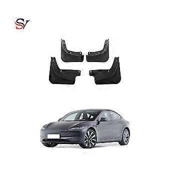 Toepasselijke Tesla 3 Type 2023 + Splash Fender High-End Soft Polypropyleen Materiaal Fender met Spiraal Fender