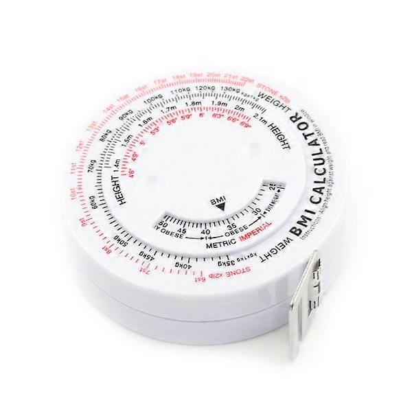 BMI Body Mass Index Retractable Tape 150 cm Measuring Calculator D A one size