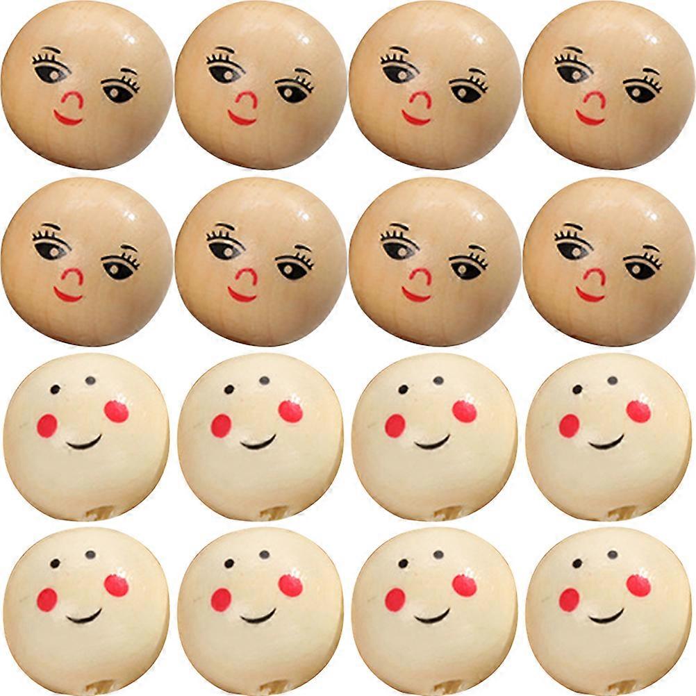 Smile Face Round Beads 40pcs DIY Charm for Jewelry Making – Lightweight, Durable & Adorable Craft Supply for Creative Projects