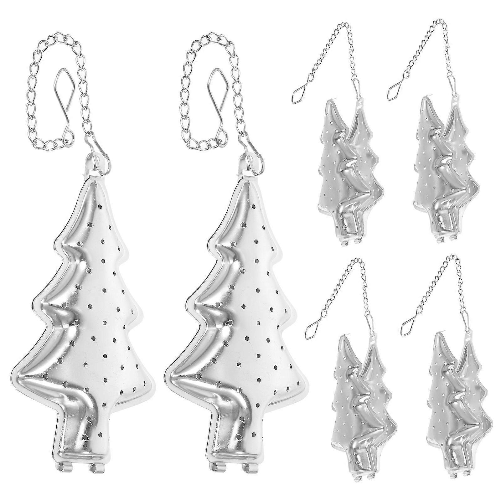 6pcs Stainless Steel Creative Tea Infuser Loose Leaf Strainer Brewing Tool