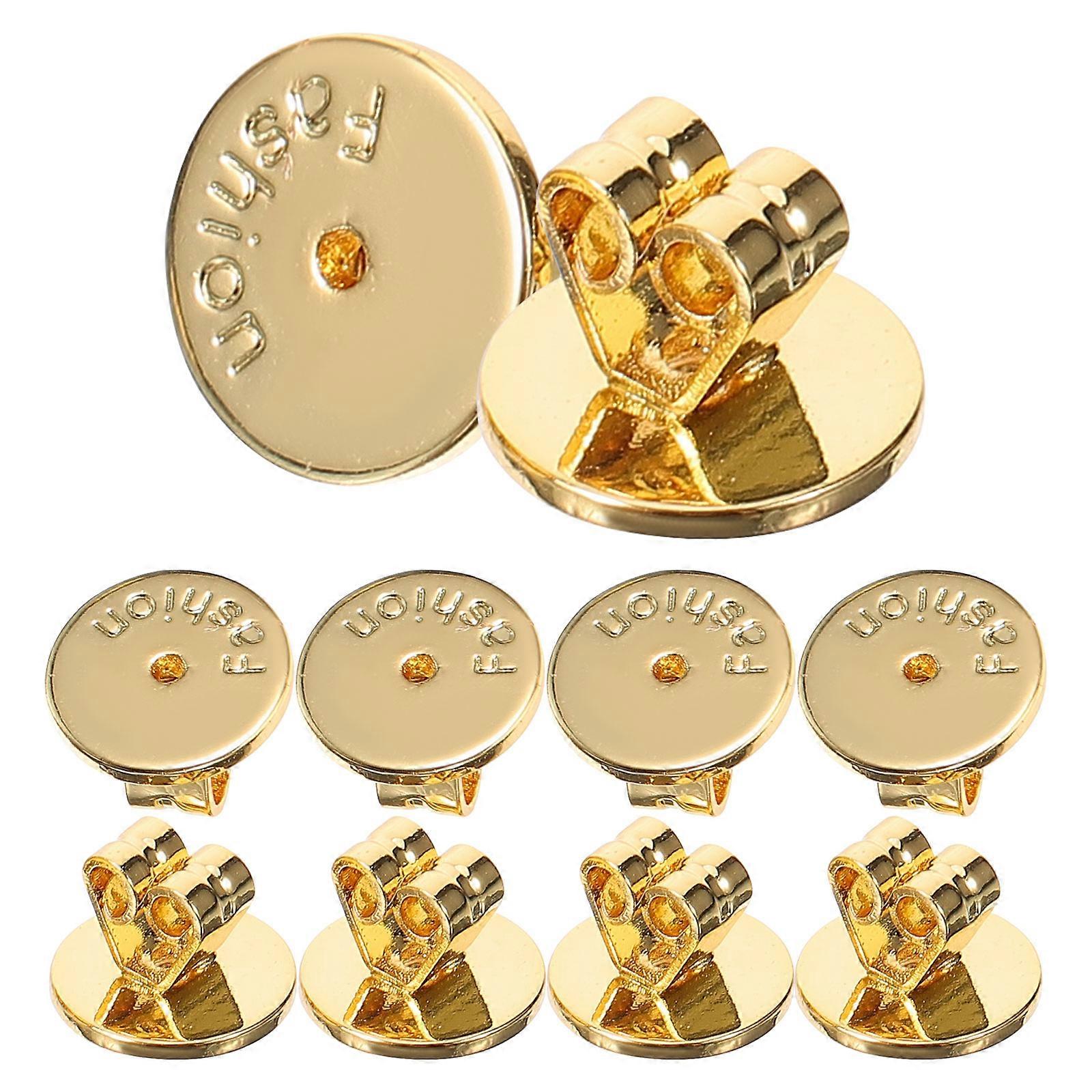 Golden ScrewOn Earring Backs for Heavy Studs Made of Durable Metal Ideal for DIY Projects