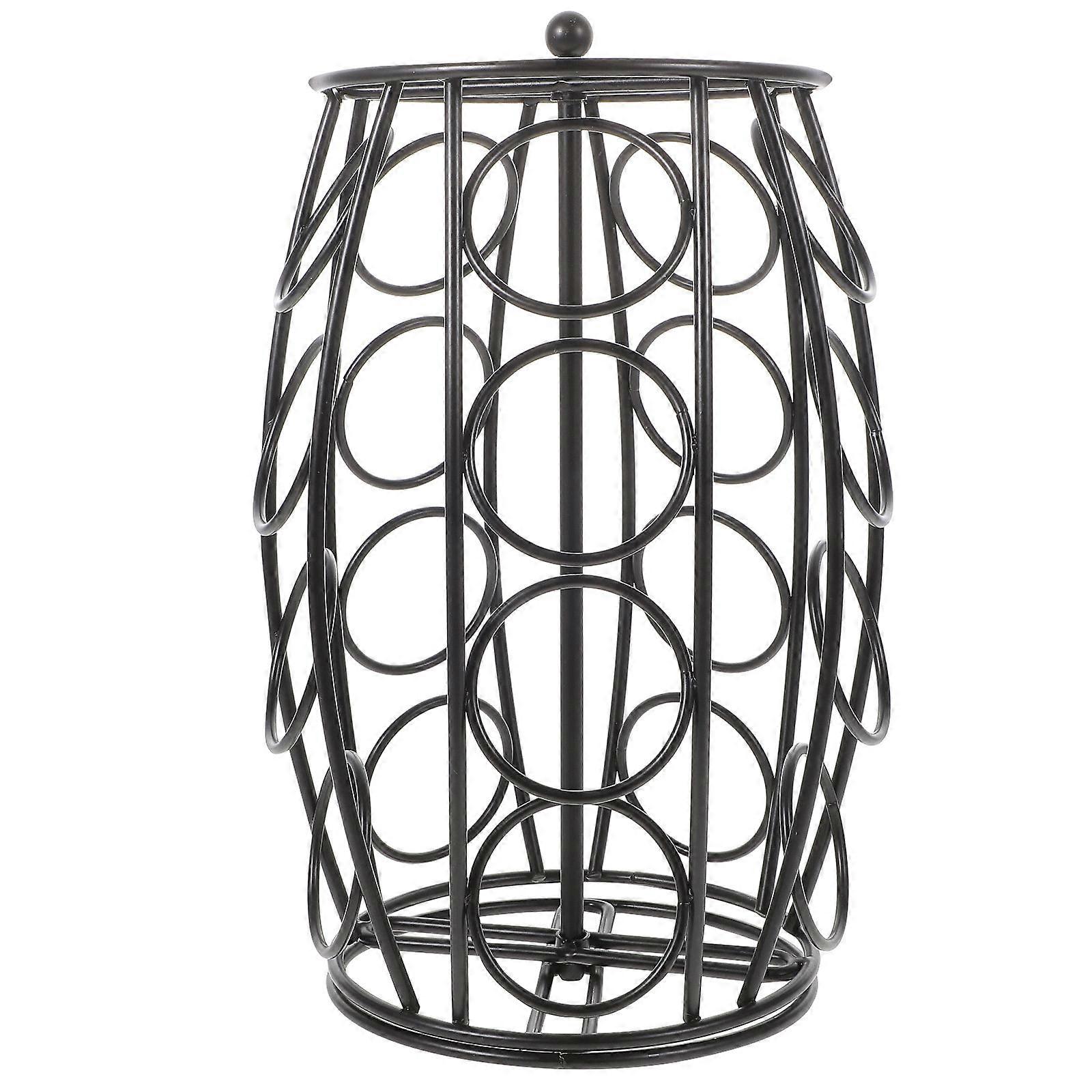 Coffee Holder Rack for Home Use Made of Iron Black Color with Multi Holes 3.5 x 6.8 Inches