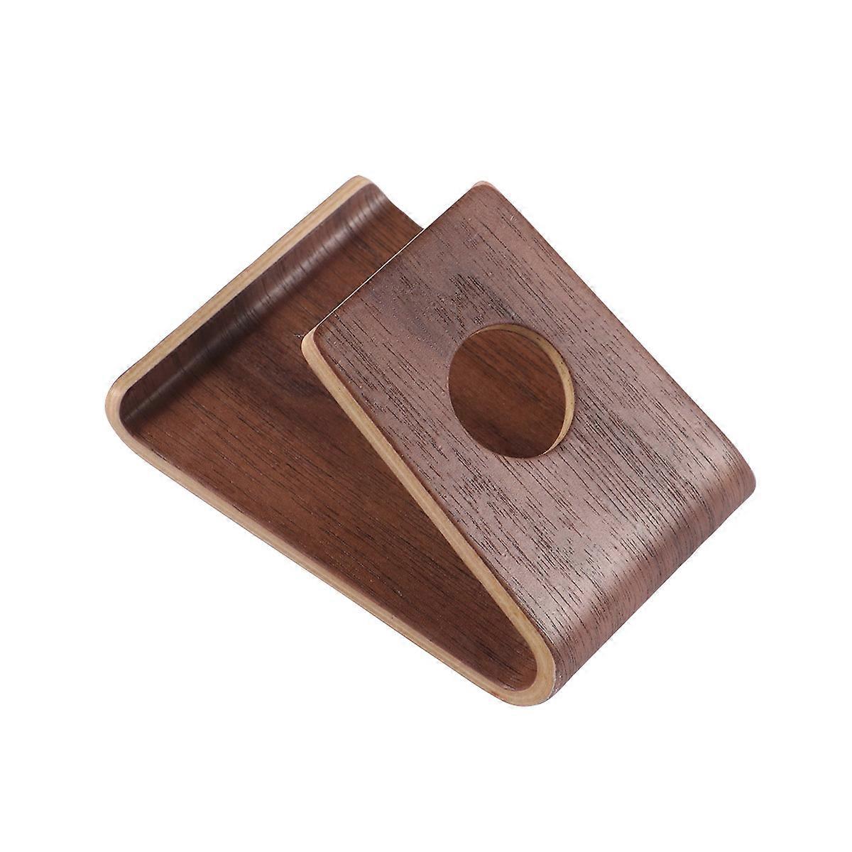 Simple Wooden Phone Holder for Watching Videos with Good Hand Touch Feel and Universal Compatibility Brown
