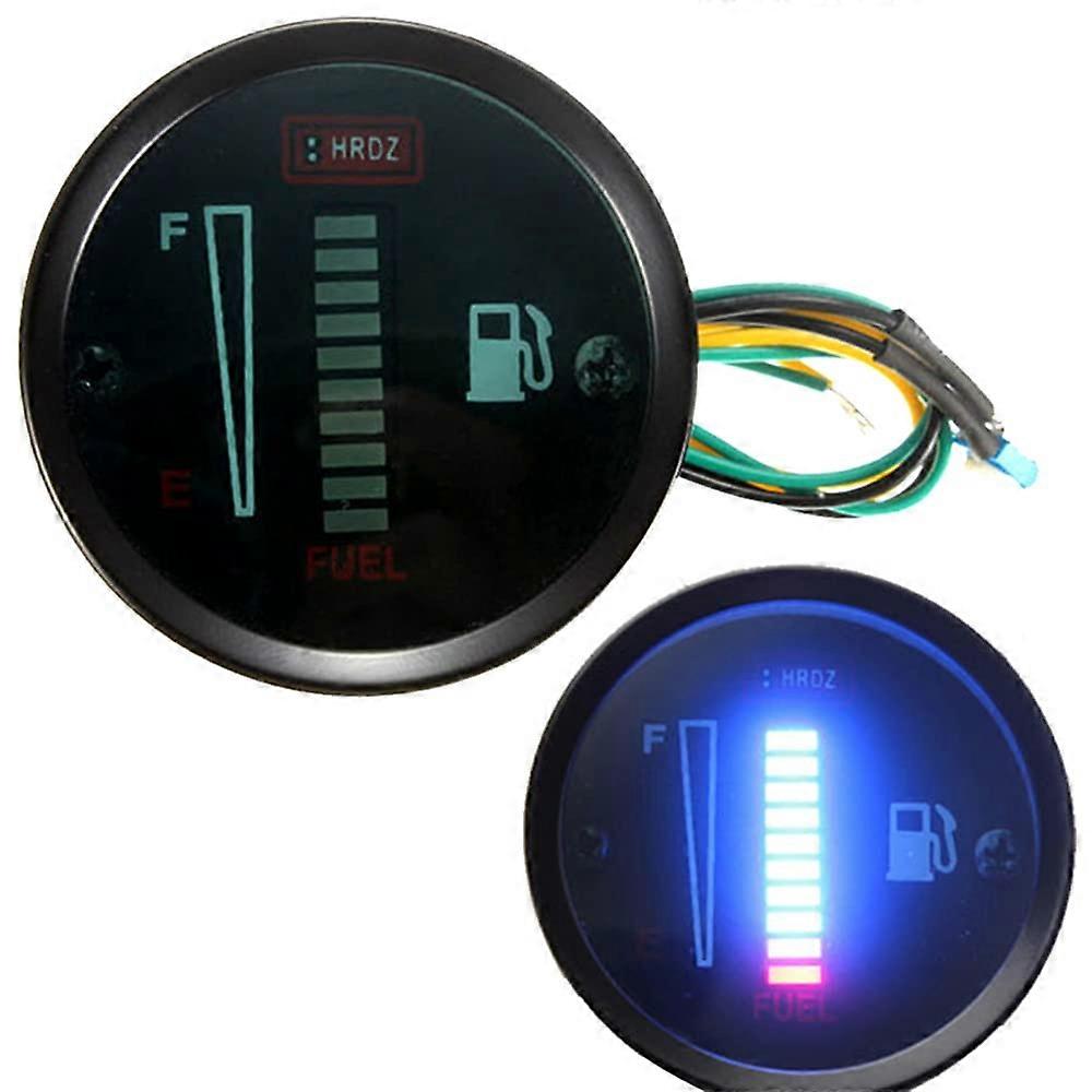 Automobile Motorcycle Modified Fuel Meter LED Indicator Fuel Level Indicator Automobiles Motorcycle Universal 52 mm 12 V DC Boat Truck RV