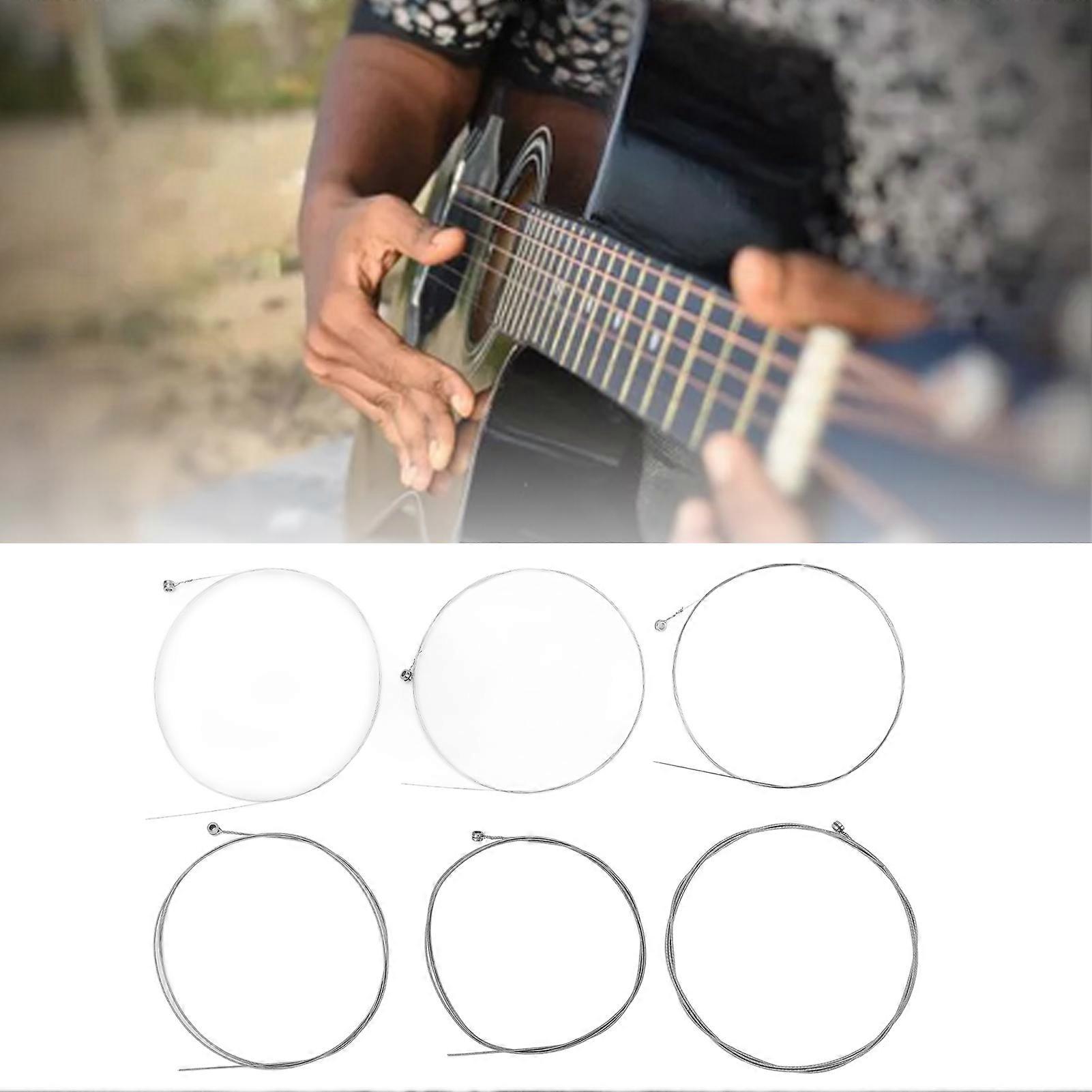 6Pcs Electric Guitar Strings 1‑6 String Replacement Nickel Steel Stringed Instrument Accessory 