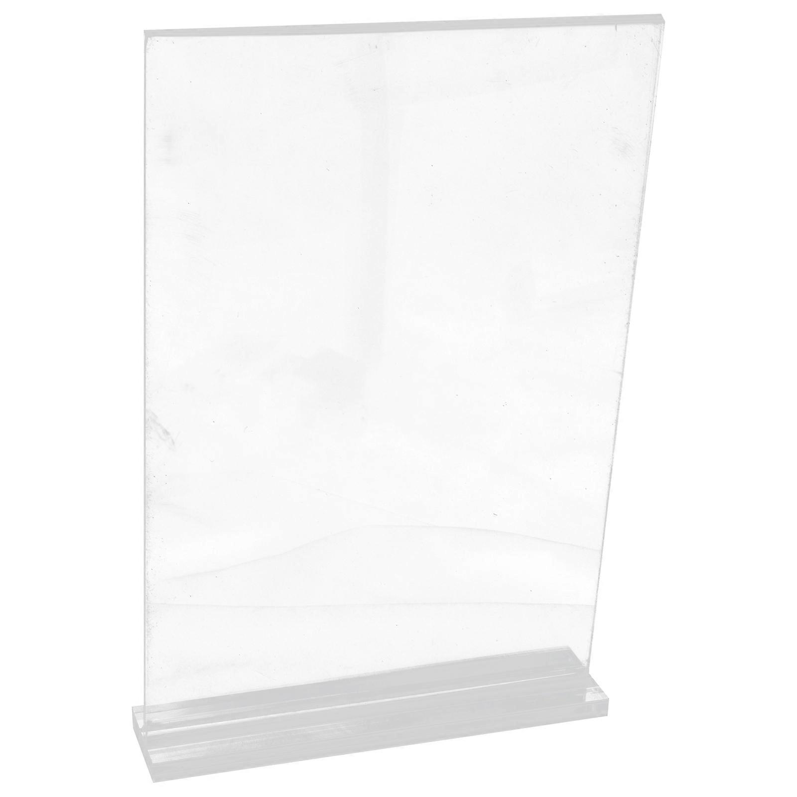 Transparent Price Sign Holder Displaying Items For Restaurant Table 29.5X21Cm Simple Design 1Pack