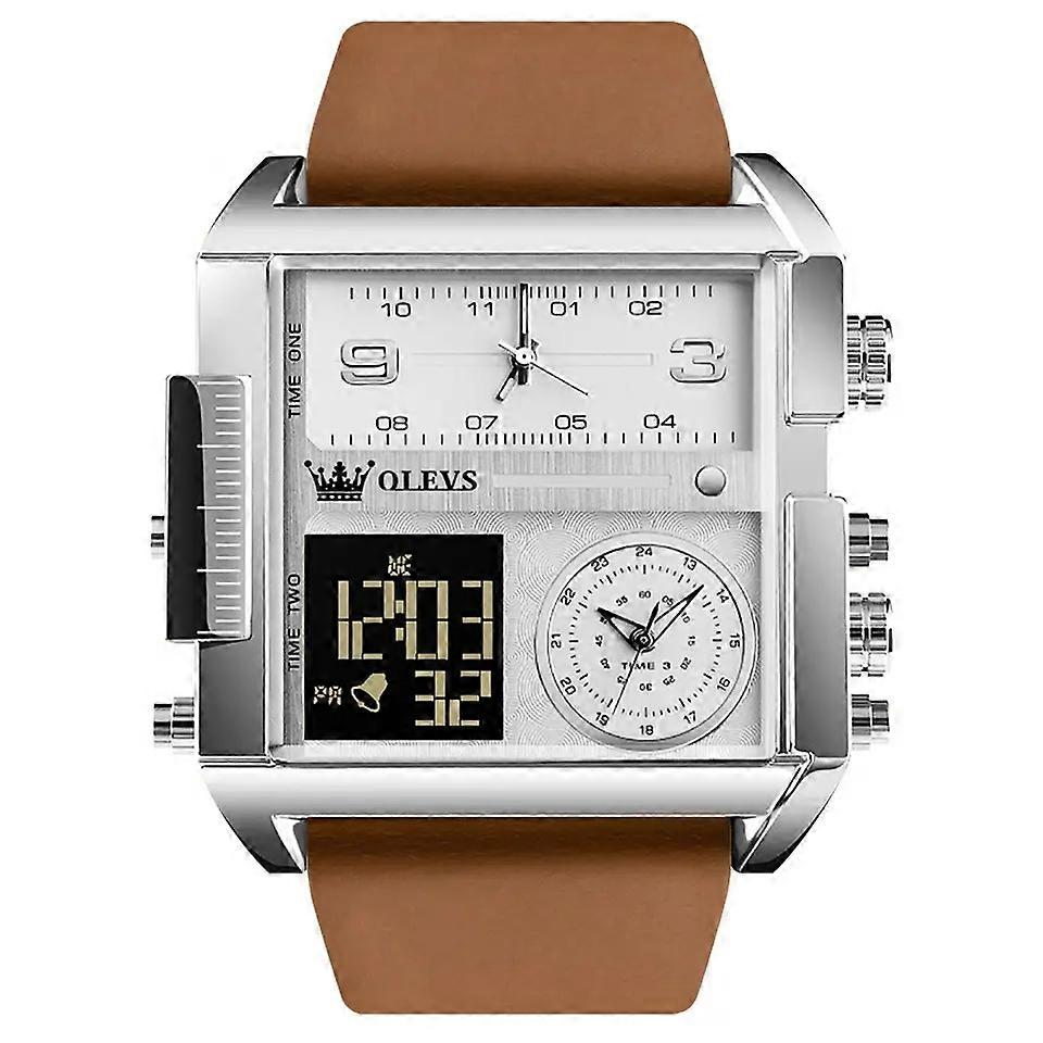 OLEVS 1101 Sports Multi-Function Square Men Quartz Electronic Watch