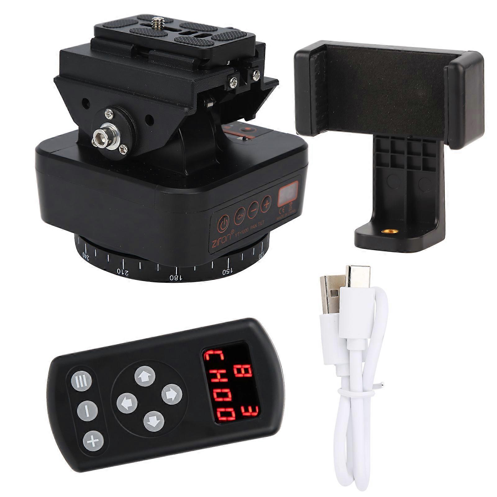 Telecomando wireless panoramico elettrico con testa a sfera per telefono con fotocamera, supporto per treppiede con rotazione di 360 gradi, telecomando Bluetooth