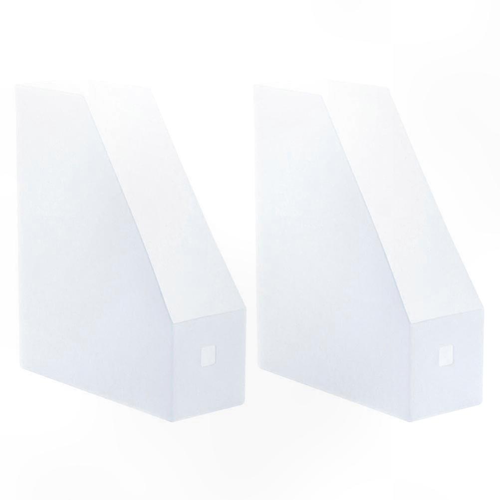 Transparent Document Storage Racks for Desktop Organization, 2 Pack Multi-Functional File Holders