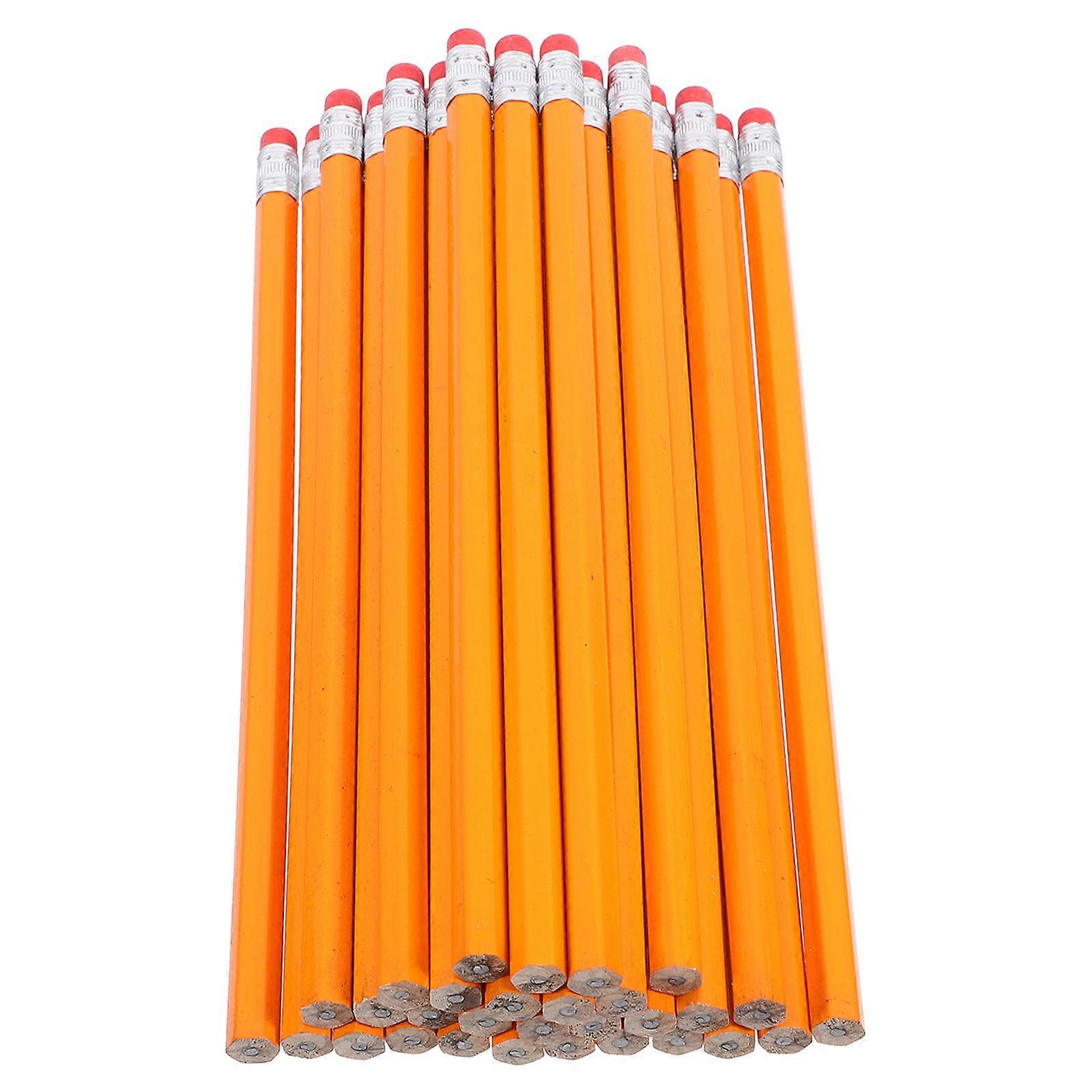 100pcs HB Wood Pencils with Eraser Tips   Multi Functional Writing Pencils for Students, Teachers, Office & Classroom Use   Sketching & Note Taking