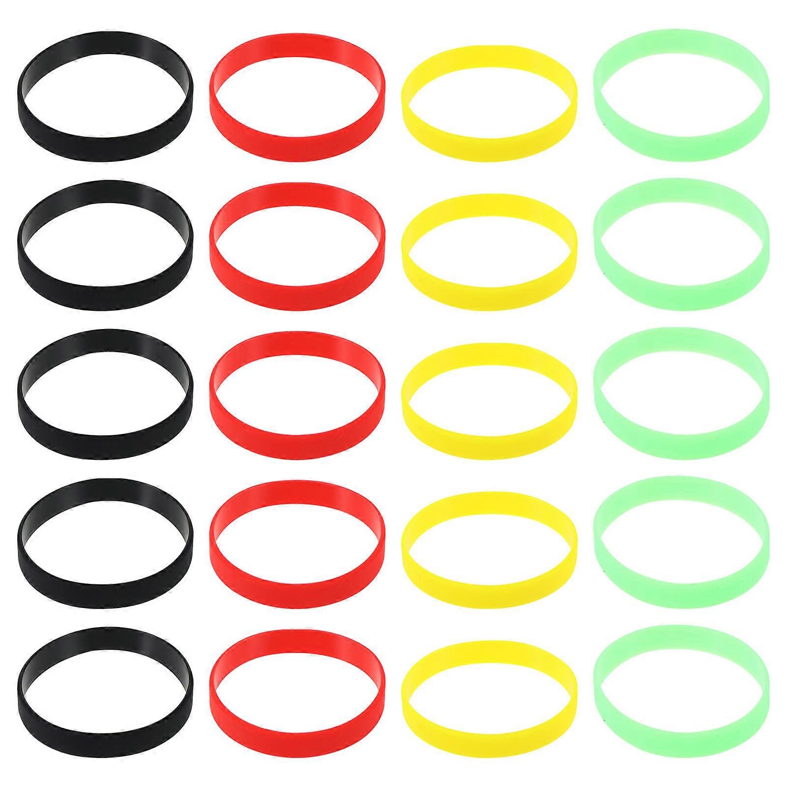 Bijoux bracelet en caoutchouc lumineux de couleurs assorties pour un usage décoratif et un port confortable